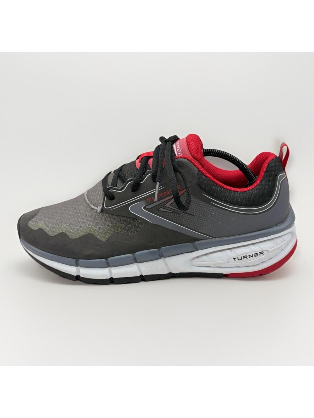 Turner Men’s T-Legacy Running Shoes Sz 11 Black Grey Red T4000M